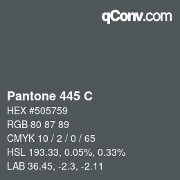 颜色代码: Pantone 445 C | qconv.com
