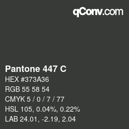 Farbcode: Pantone 447 C | qconv.com
