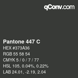 Code couleur: Pantone 447 C | qconv.com