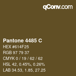 カラーコード: Pantone 4485 C | qconv.com