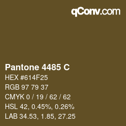 颜色代码: Pantone 4485 C | qconv.com