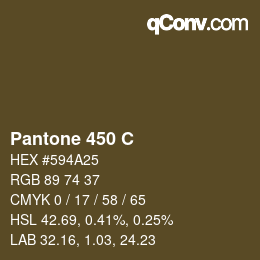 カラーコード: Pantone 450 C | qconv.com