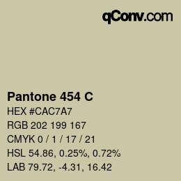 Code couleur: Pantone 454 C | qconv.com