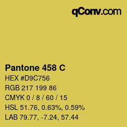 Farbcode: Pantone 458 C | qconv.com