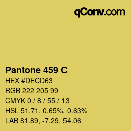 カラーコード: Pantone 459 C | qconv.com