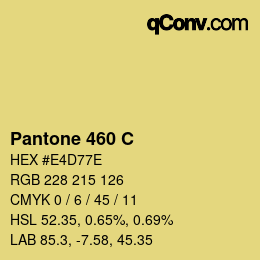 Code couleur: Pantone 460 C | qconv.com