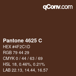 Code couleur: Pantone 4625 C | qconv.com