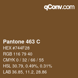 Code couleur: Pantone 463 C | qconv.com