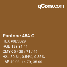 Color code: Pantone 464 C | qconv.com