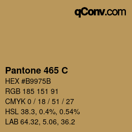 カラーコード: Pantone 465 C | qconv.com