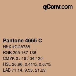 Code couleur: Pantone 4665 C | qconv.com