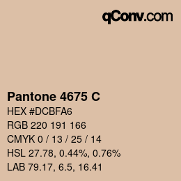 颜色代码: Pantone 4675 C | qconv.com