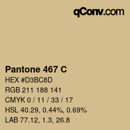 颜色代码: Pantone 467 C | qconv.com