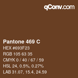 Code couleur: Pantone 469 C | qconv.com