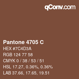 カラーコード: Pantone 4705 C | qconv.com