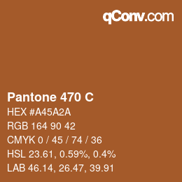 Code couleur: Pantone 470 C | qconv.com