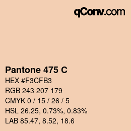 Code couleur: Pantone 475 C | qconv.com