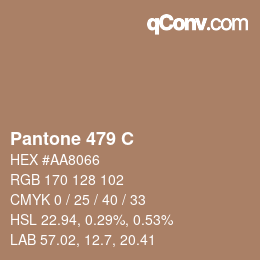 Code couleur: Pantone 479 C | qconv.com