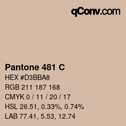 颜色代码: Pantone 481 C | qconv.com