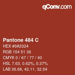 Farbcode: Pantone 484 C | qconv.com