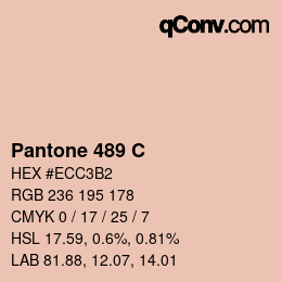 Code couleur: Pantone 489 C | qconv.com