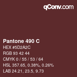 カラーコード: Pantone 490 C | qconv.com