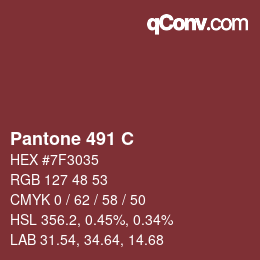 カラーコード: Pantone 491 C | qconv.com