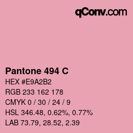 Code couleur: Pantone 494 C | qconv.com