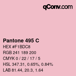 Color code: Pantone 495 C | qconv.com