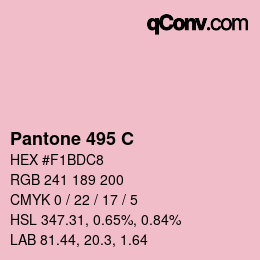 カラーコード: Pantone 495 C | qconv.com