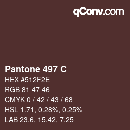 カラーコード: Pantone 497 C | qconv.com