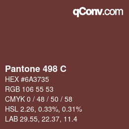 Code couleur: Pantone 498 C | qconv.com