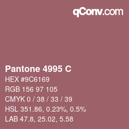 Code couleur: Pantone 4995 C | qconv.com