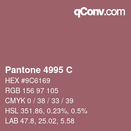 カラーコード: Pantone 4995 C | qconv.com
