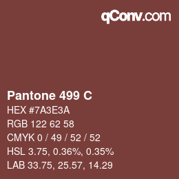 カラーコード: Pantone 499 C | qconv.com