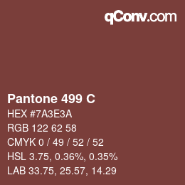 颜色代码: Pantone 499 C | qconv.com