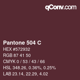 Código de color: Pantone 504 C | qconv.com