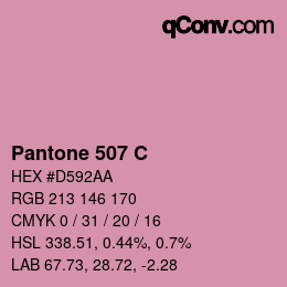 颜色代码: Pantone 507 C | qconv.com