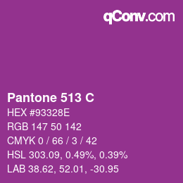 Farbcode: Pantone 513 C | qconv.com