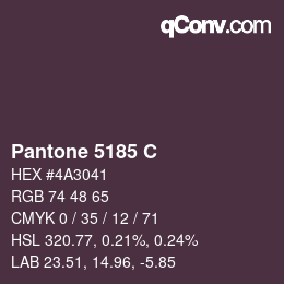 Code couleur: Pantone 5185 C | qconv.com