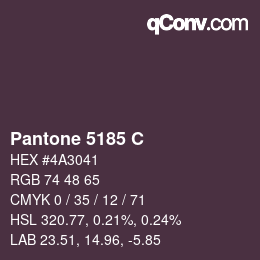 Code couleur: Pantone 5185 C | qconv.com