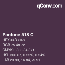 Code couleur: Pantone 518 C | qconv.com