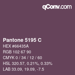 Code couleur: Pantone 5195 C | qconv.com