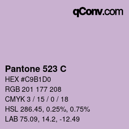 颜色代码: Pantone 523 C | qconv.com
