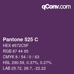 Code couleur: Pantone 525 C | qconv.com