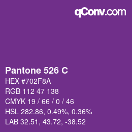 Code couleur: Pantone 526 C | qconv.com