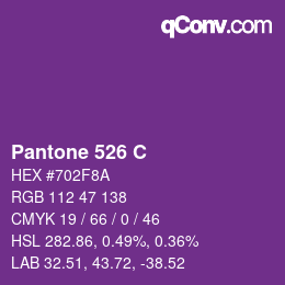 カラーコード: Pantone 526 C | qconv.com