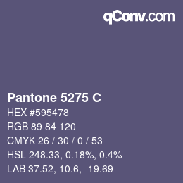 カラーコード: Pantone 5275 C | qconv.com