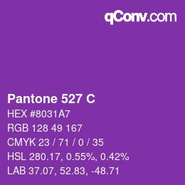 カラーコード: Pantone 527 C | qconv.com