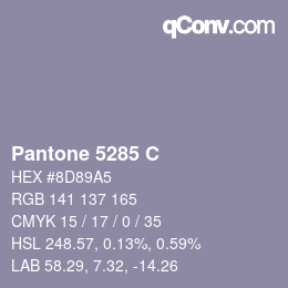 カラーコード: Pantone 5285 C | qconv.com